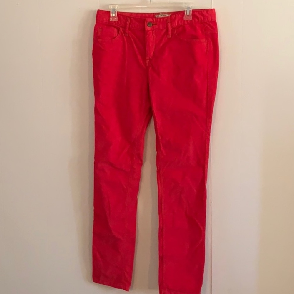 FREE PEOPLE CORDUROY pants, coral sz 30.